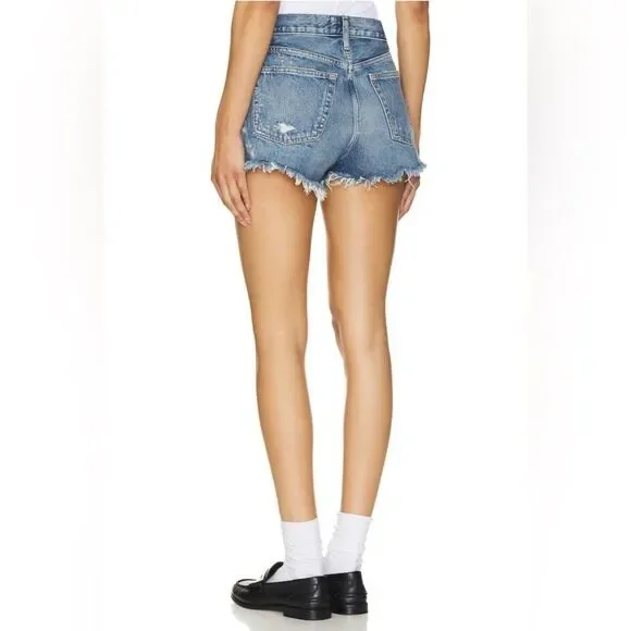 AGOLDE Parker denim shorts in dark wash - Picture 10 of 15